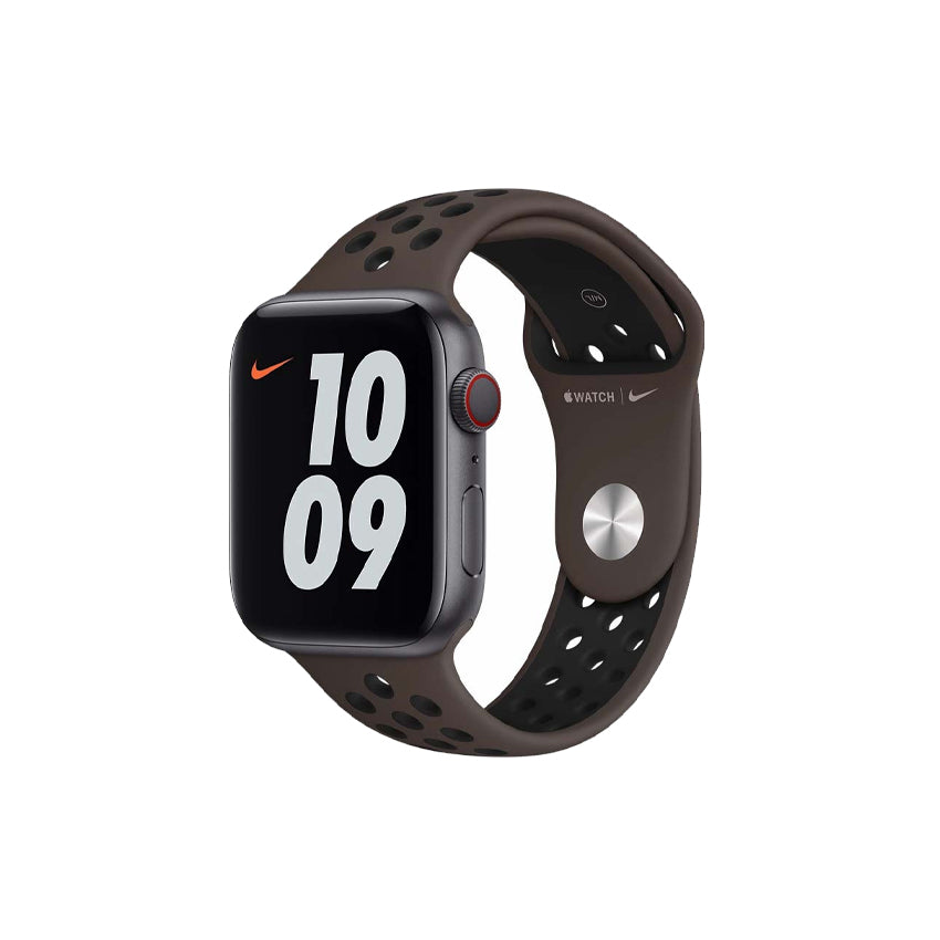 Apple Watch Nike Sport Band Ironstone Black 44mm strap with watch
