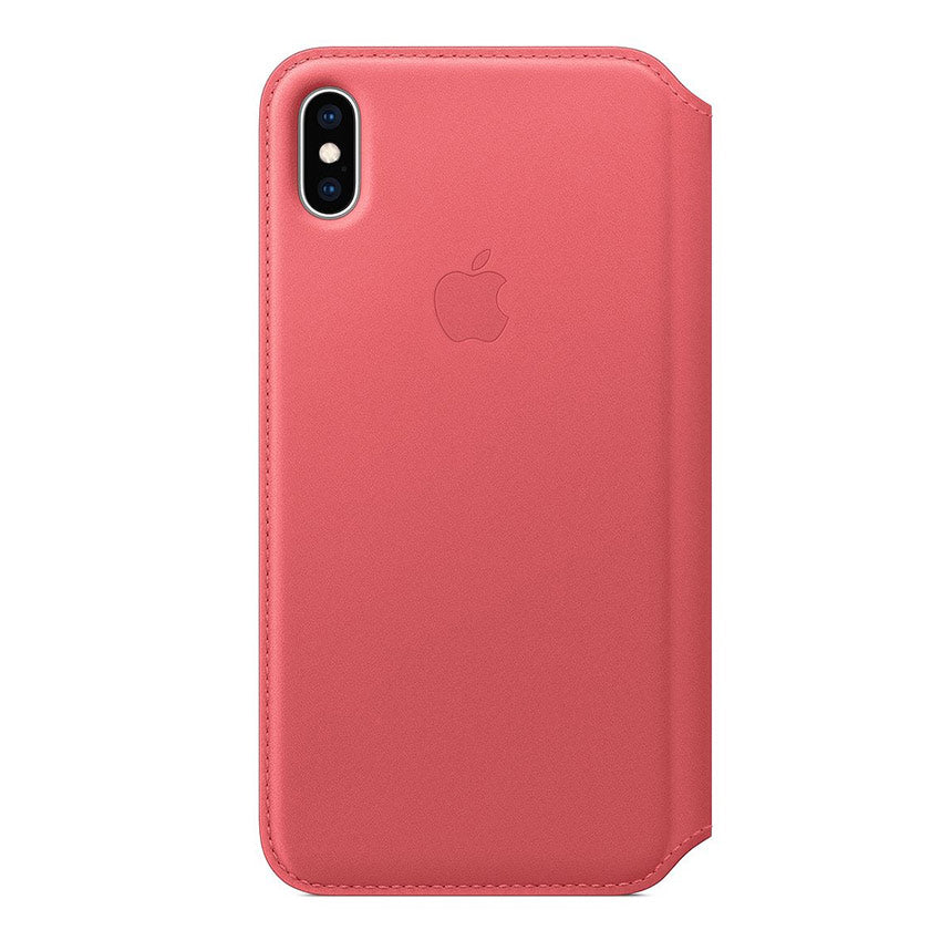 Apple iPhone XS Max Leather Folio Case Peony Pink-2- Fonez-Keywords : MacBook - Fonez.ie - laptop- Tablet - Sim free - Unlock - Phones - iphone - android - macbook pro - apple macbook- fonez -samsung - samsung book-sale - best price - deal