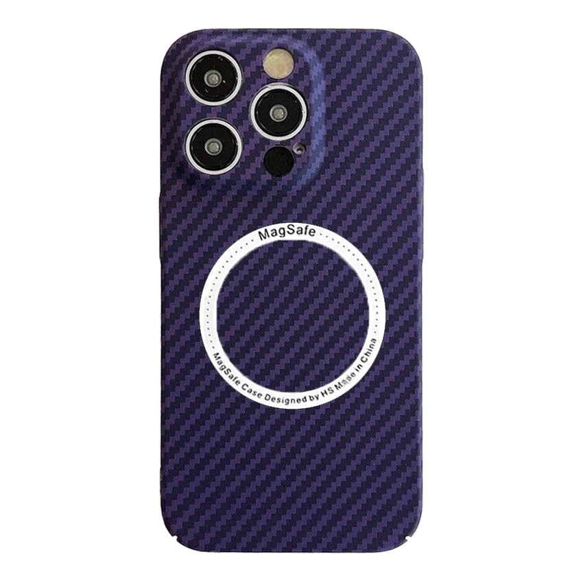 Carbon Magsafe Case for iPhone 14 pro and 14 pro max purple